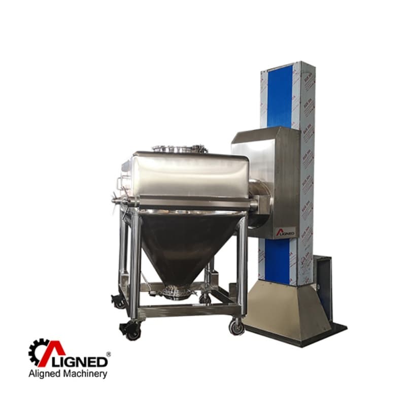 Industrial Post Bin Blender with Automatic Lifting Lowering and Mixing Functions