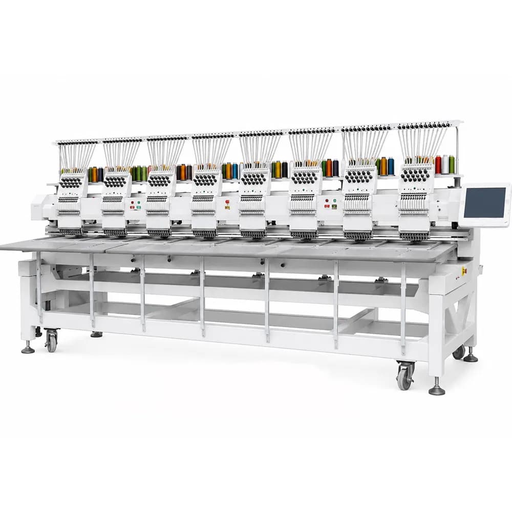High Precision 8-Head Commercial Embroidery Machine for Flat Garment Logo Embroidery