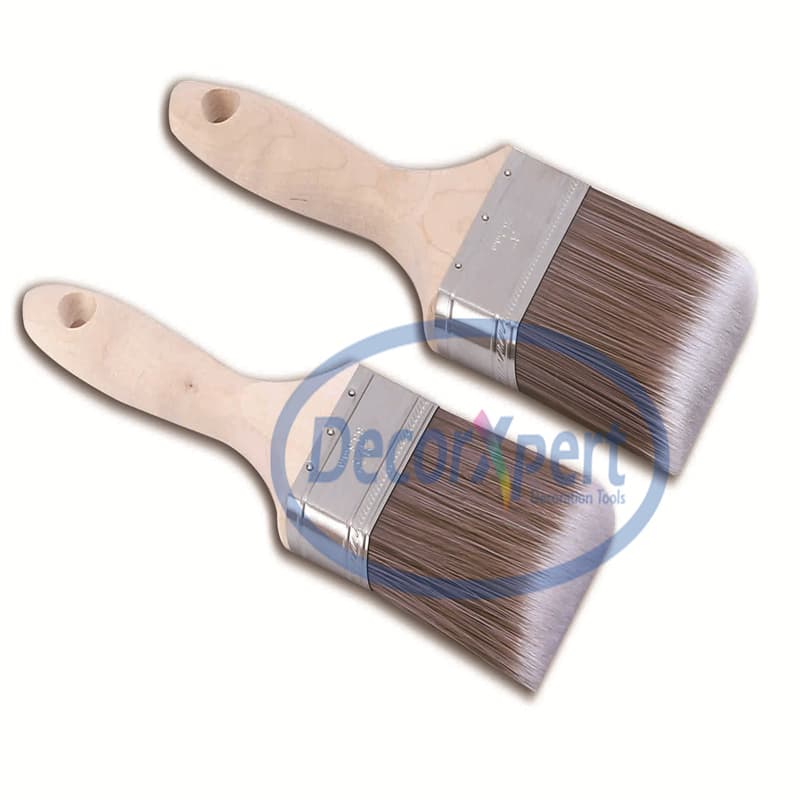 Paint Brush, Flat Brush, Pure Natural Black Bristle. Paintbrush Factory