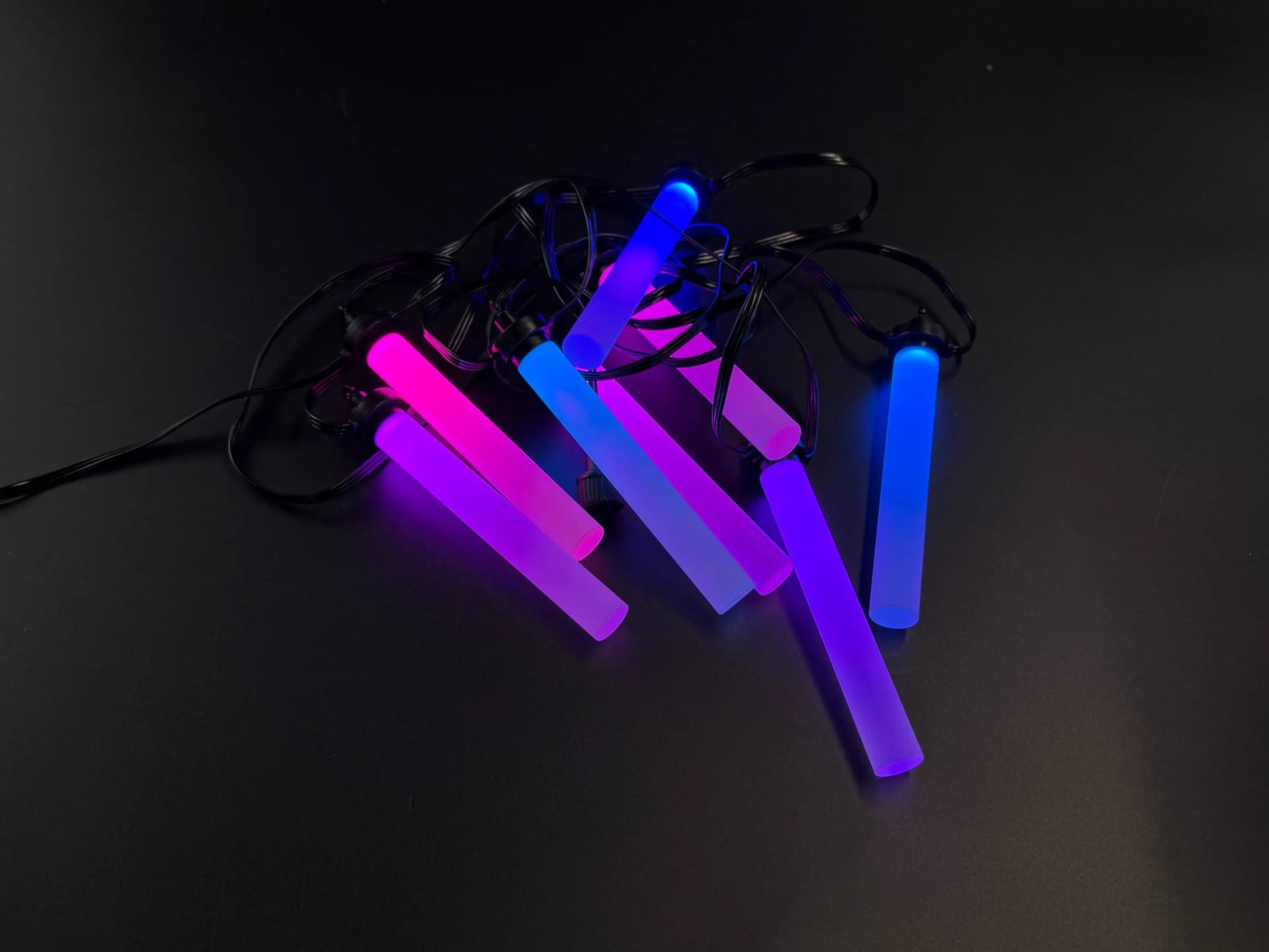 Clear Frosted LED RGB Acrylic Rod Christmas Light Flexible Installation Hanging&Insert Ground for Outdoor Garden Decoration