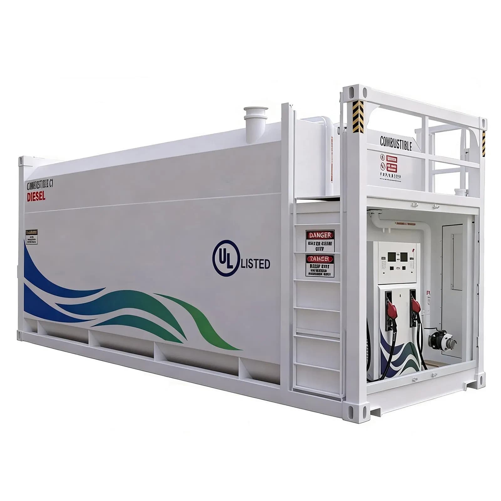 20/40FT Container Gas Station Diesel Mobile Fuel Tank Container Petrol Service Station Equipment with Fuel Dispenser