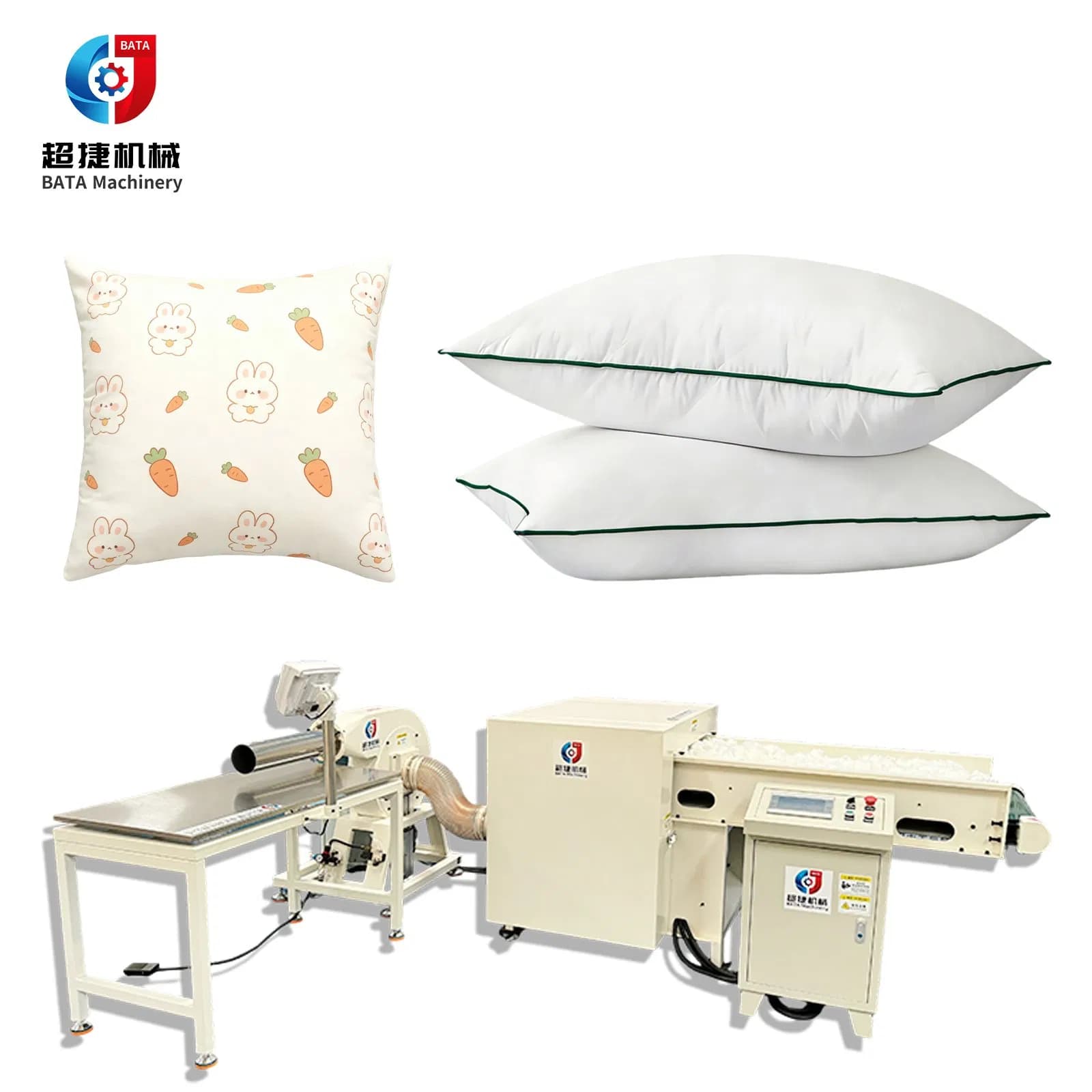 Fiber Pillow Filling Machine Cotton Fibre Carding Opening and Cushion Stuffing Machine