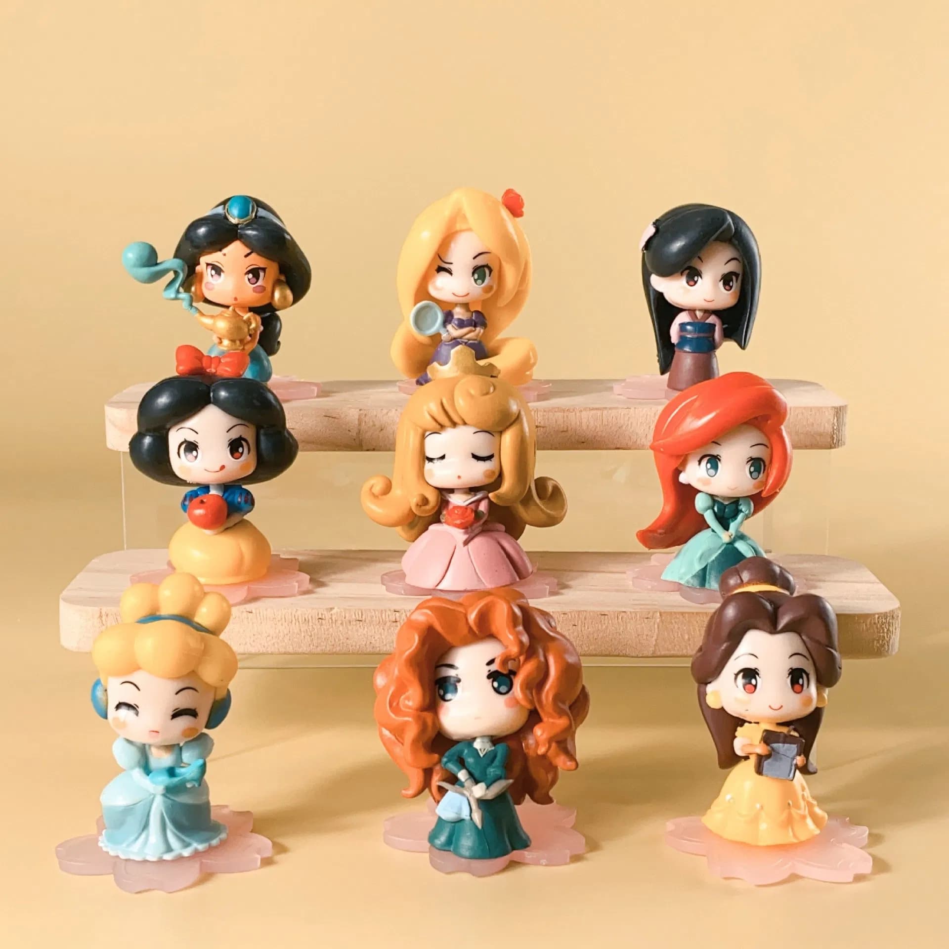 Princess Figurines Q Version Toys Children's Gift Set Cake Ornaments