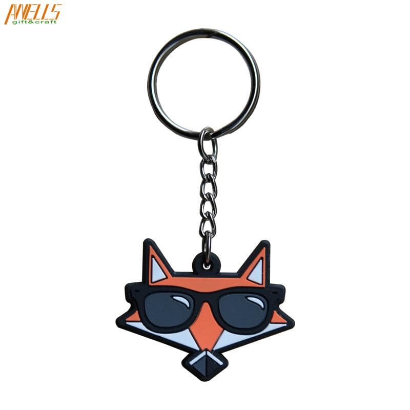 Wholesale Custom 3D Double Sided PVC Rubber Keychain Zip Puller Rubber Keychain PVC