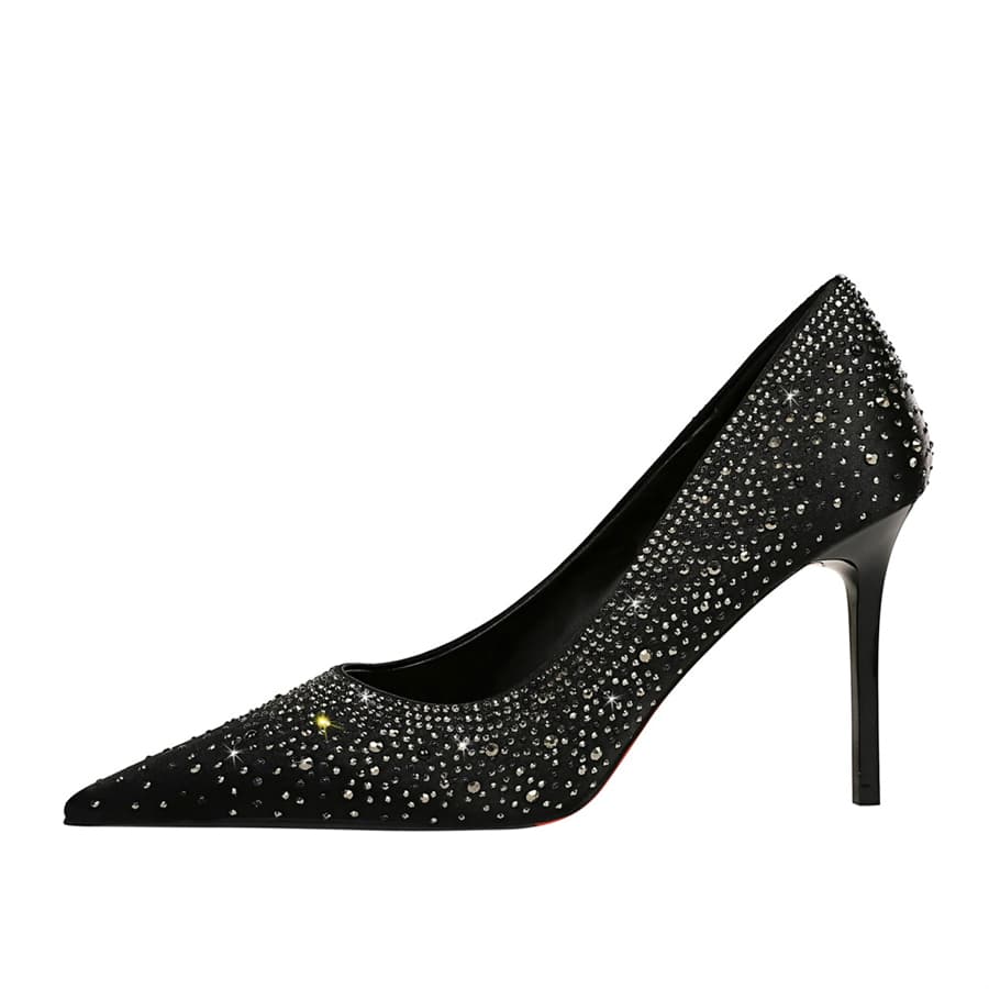 Luxury Fashion Plating Evening Party Dress Design Ladies Shoe