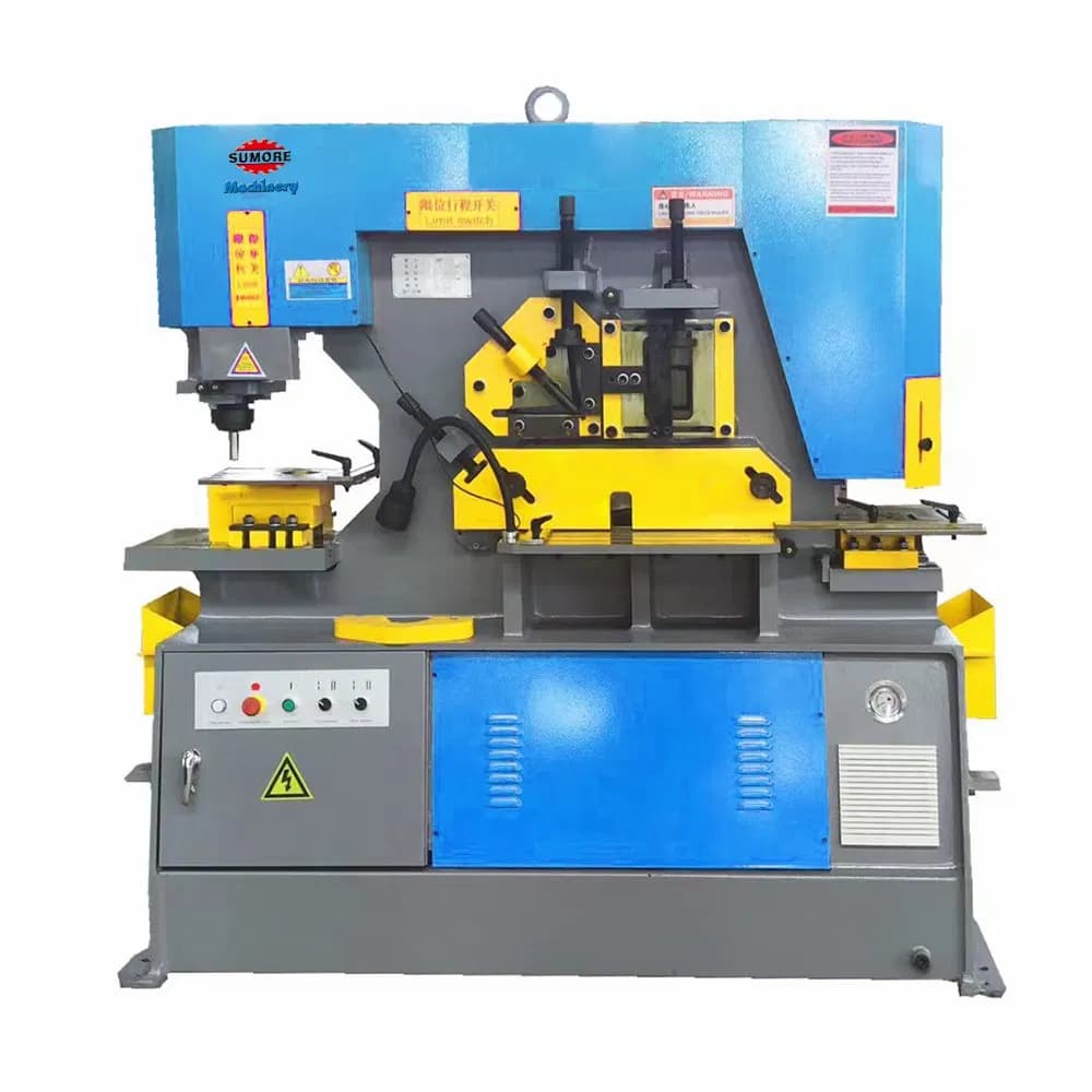 Factory Horizontal 5.5kw Sumore Punch Shearing Angle Channel Cutting Machine Hydraulic Ironworker Machine