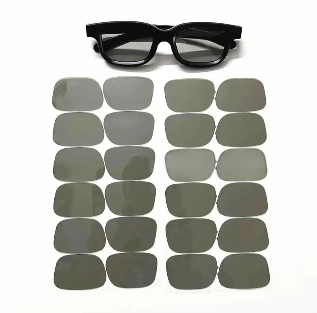 Cinema 3D Linear Polarized Optical Lens for 3D Glasses Replacement Eyewear Parts