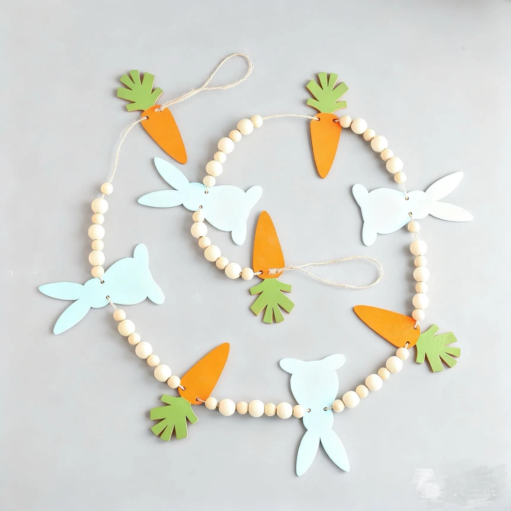 Easter Gifts Handmade Crafts Wooden Garland for Festival