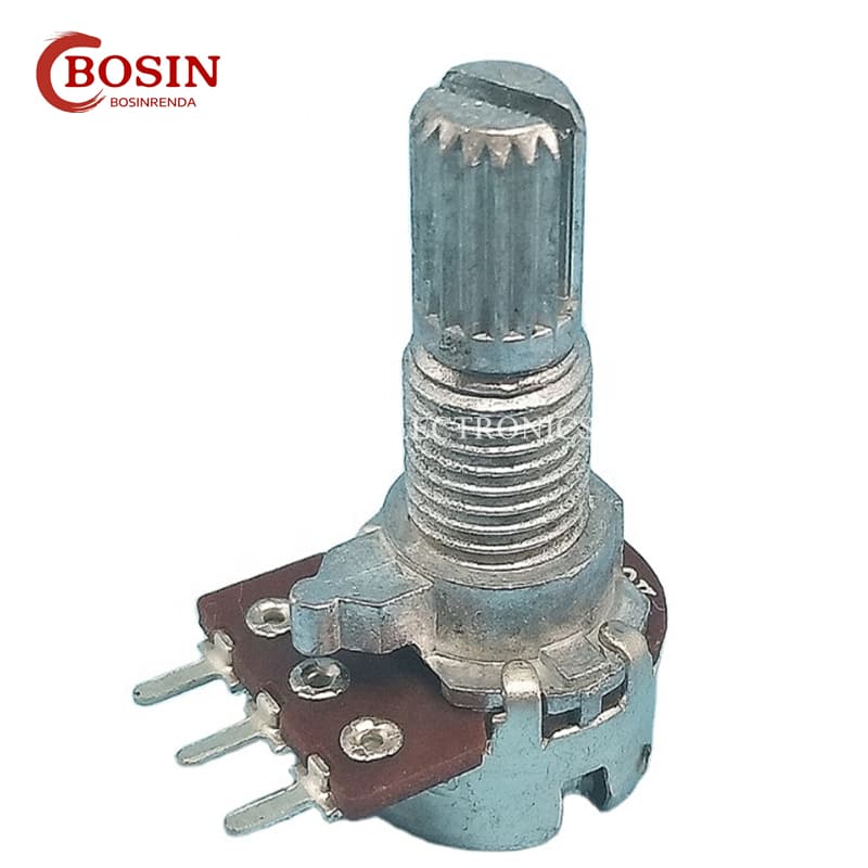 12mm Square Stereo 50K Horizontal Potenciometro Insulated Shaft Rotary Panel Potentiometer