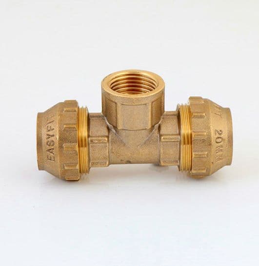 Factory Price PE Pipe Brass Compression Fittings PE Fitting Female Tee