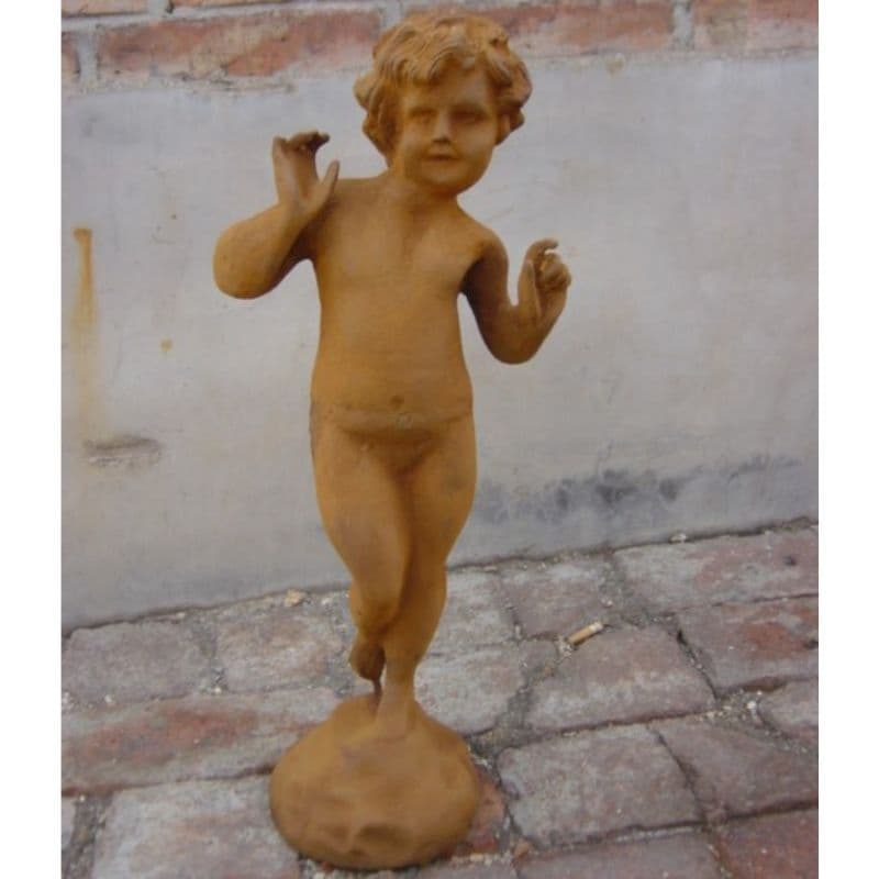 Divine Cast Iron Angel Sculpture Sturdy Outdoor Yard Decor Ornament