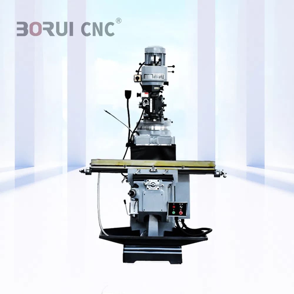 X6325 Vertical Turret Milling Machine with High Rigidity Cast Iron Honeycomb Structure R8 Spindle Taper Ideal for Precision Metal Milling and Drilling Machine
