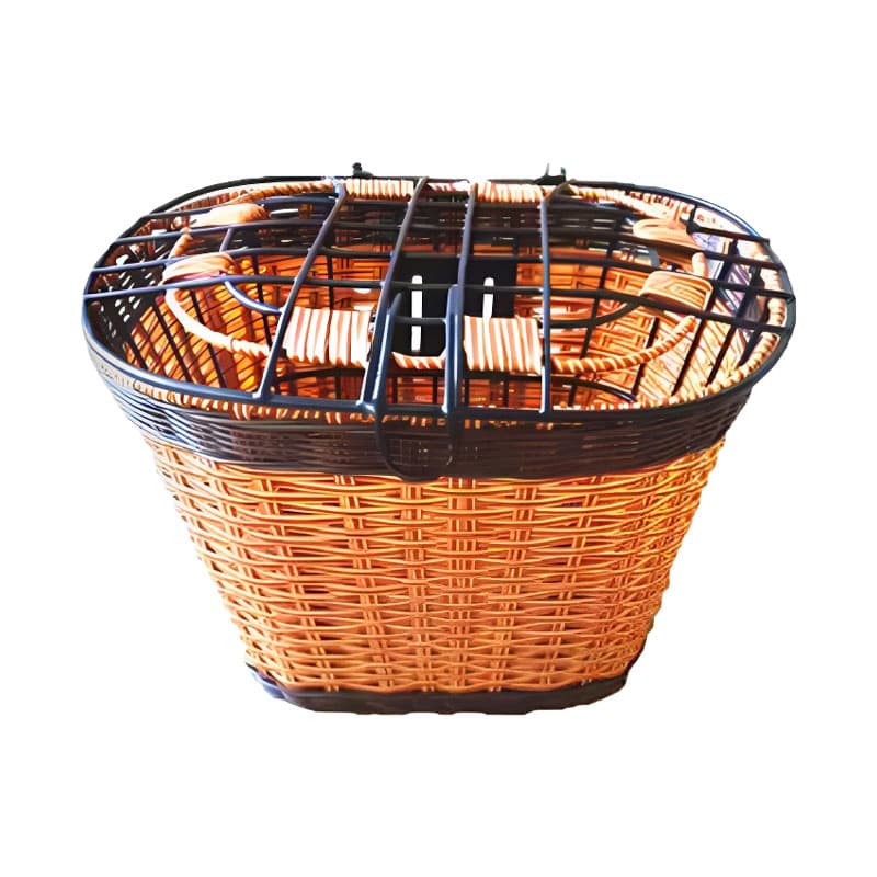 Elegant Wicker Bicycle Front Basket for Convenient Carrying