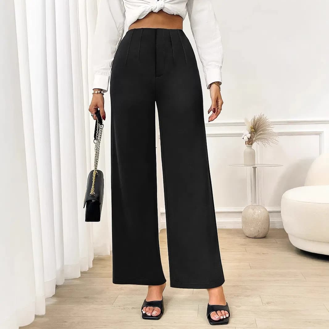 Stylish Women's High Waist Straight-Leg Pants for Bulk Purchase