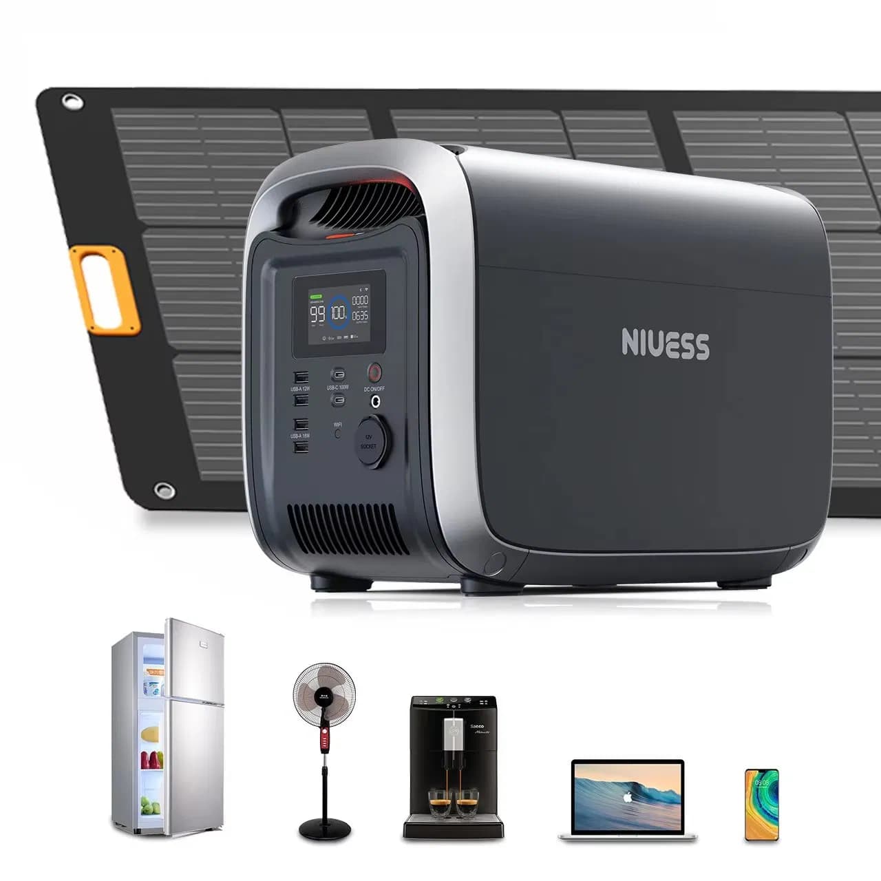 Customized Logo Solar Portable Power Station 1200W Portable 220V Battery Power Station