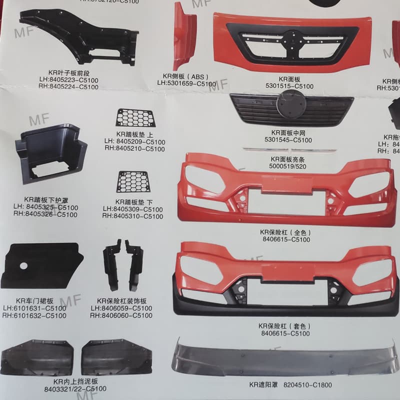 Auto Body Accessories One-Stop Shopping All Dongfeng Vehicle Accessories Headlight Anti-Fog Lights Bumper for Truck Exterior Parts of Heavy Truck