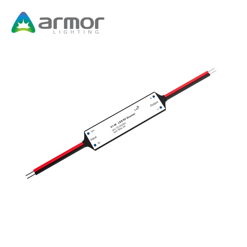 V1-W 1 Channel Step-Less Dimming RF Wireless CV Mini LED Strip Controller Single Color Dimmer Brightness