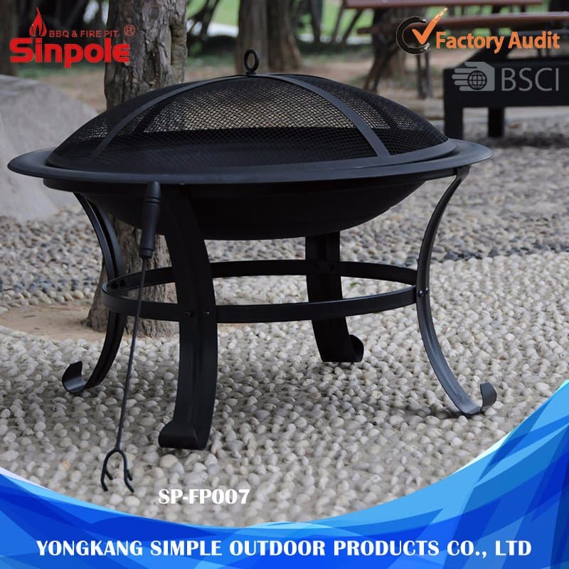 Steel BBQ Grill Fire Pit Outdoor with Spark Screens