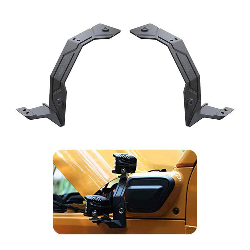 2PCS Windshield Dual a-Pillar Mounting Brackets for Jeep Wrangler Jl 4xe 18+