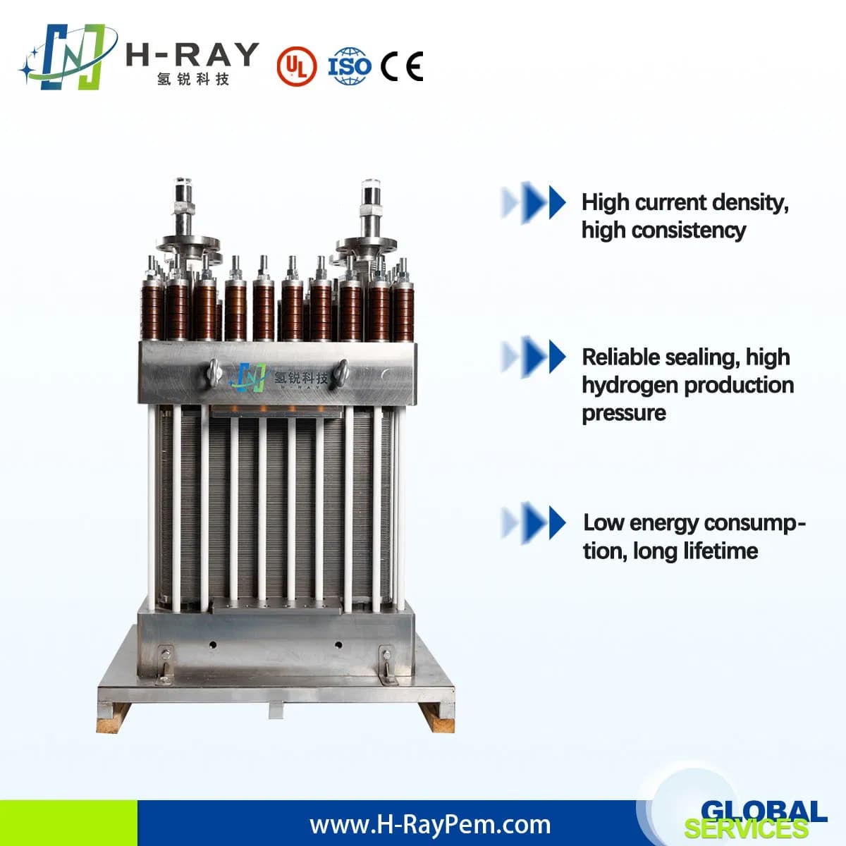 50-250nm3/H H2optional Pem Hydrogen Production Electrolytic Stacks Green Hydrogen Generator