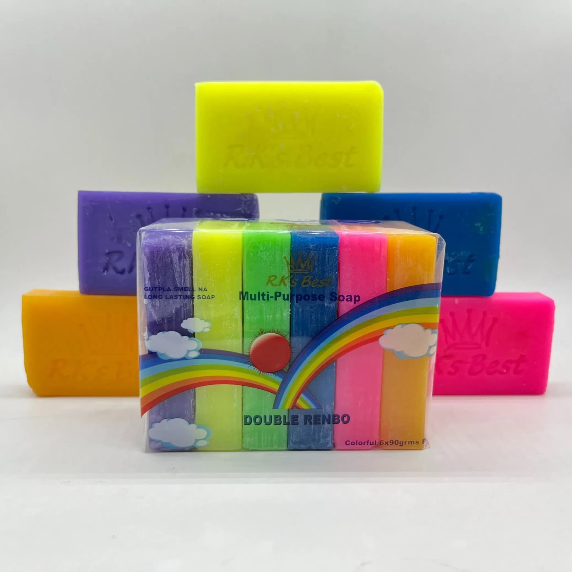 Factory Price Colorful Laundry Soap Bar Multipurpose Pack