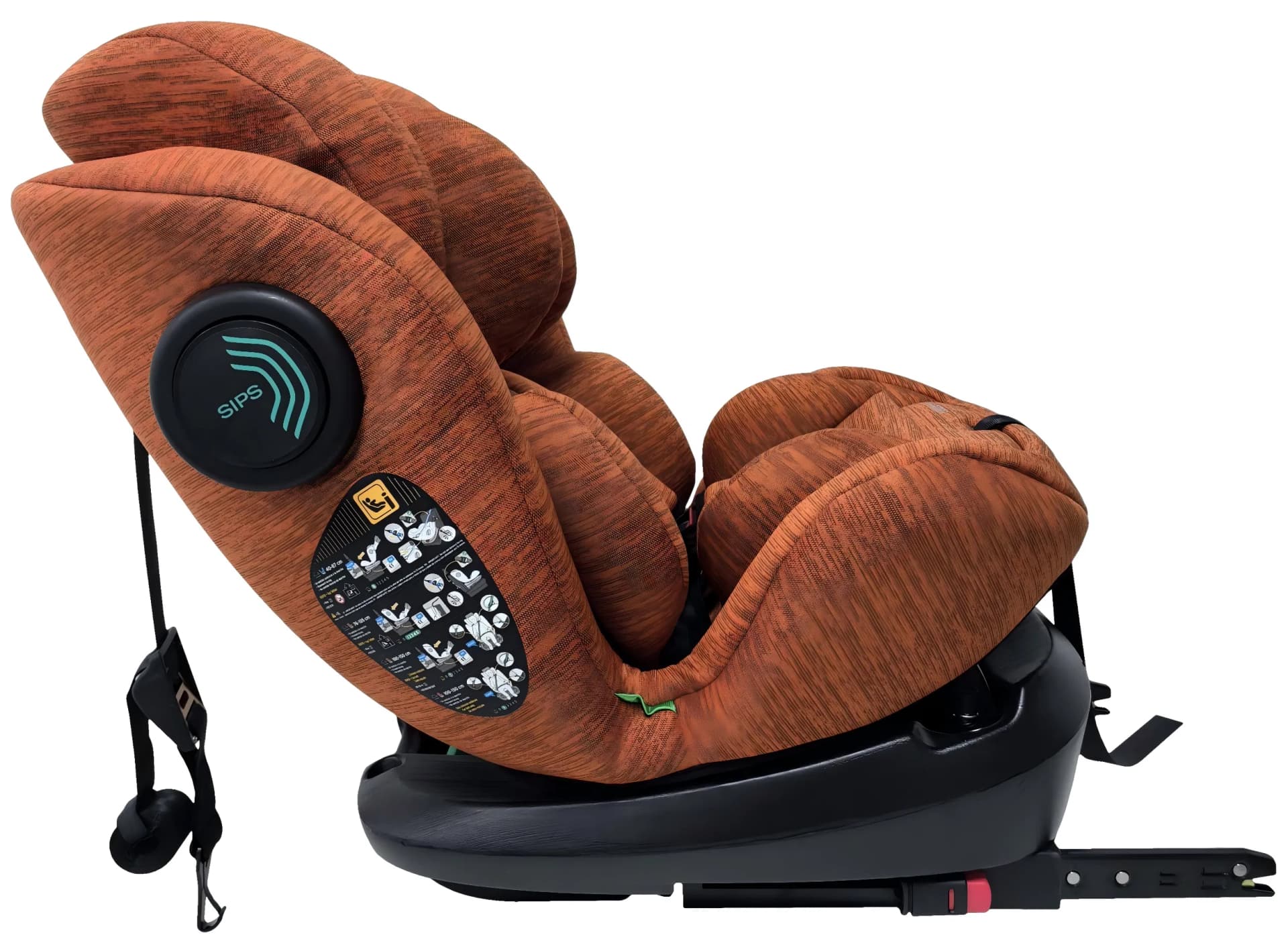 ECE R129 I-Size Car Seat Hb-51 360 Rotatable 40-150cm Blow-Mould Baby Safety Seat