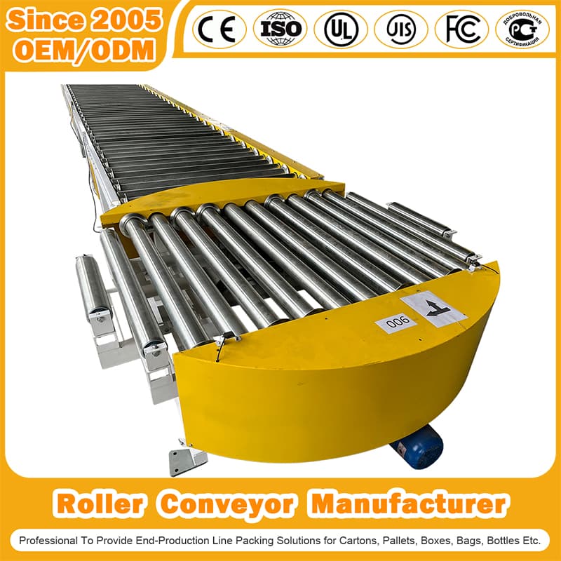 Conveyor Customized Rotary Arm Extendable Telescopic Skate Wheel Flexible Stainless Steel Motorised Online/Inline Belt/V Salt Chain Roller Conveyor