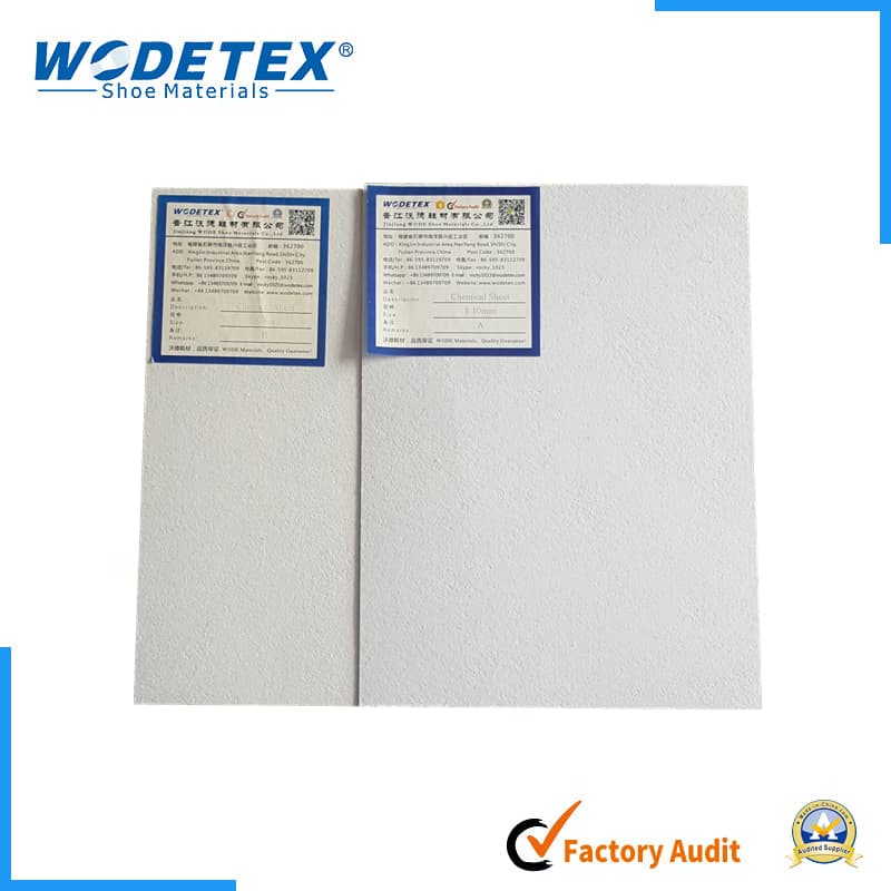 Good Quality Manufacturer Nonwoven Chemical Sheet Toe Puff Sheets