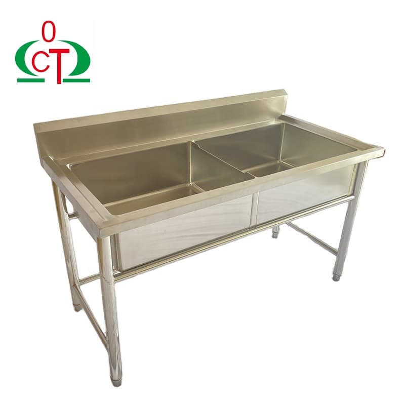 Modern Kitchen Stainless Steel Double Bowl Sink Is Easy to Clean