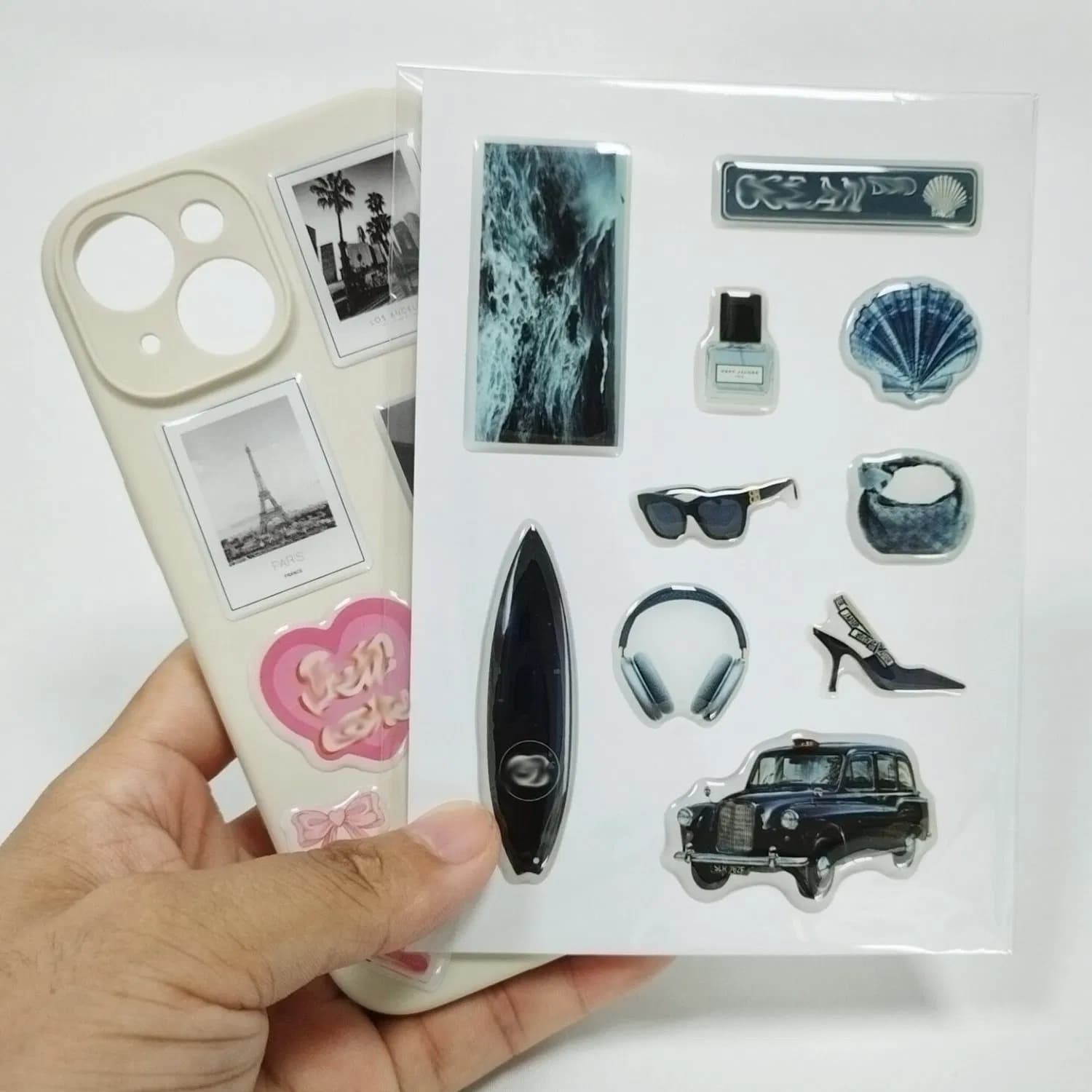 3D Phone Case Decorate Stickers Printing Custom A6 A5 Size Waterproof Epoxy Dome Sticker Sheets for Phone Laptops Decoration