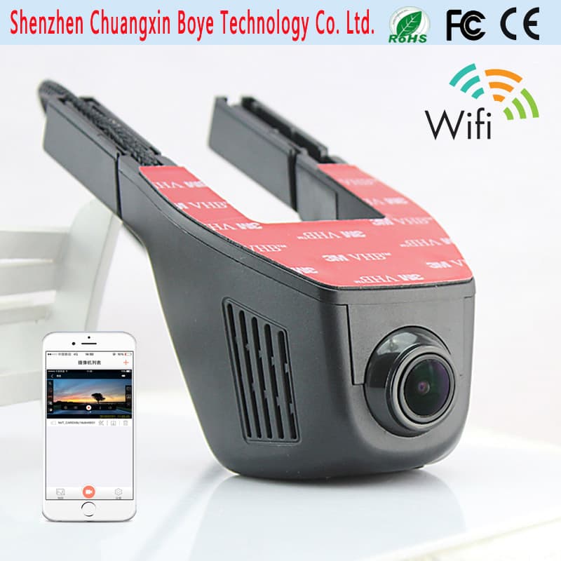 Full HD Hidden Installation WiFi Control Car DVR for Mobile Phone APP Display, 1080P Vehicle Traveling Date Recorder