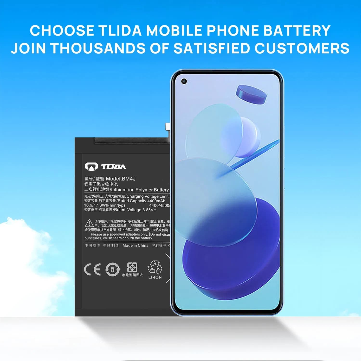 Tlida Replacement for Xiaomibn46/Bn4a/Bn62/Bn45/Bm58/Bm4r All Models Repair Parts Wholesale Mobile Phone Battery