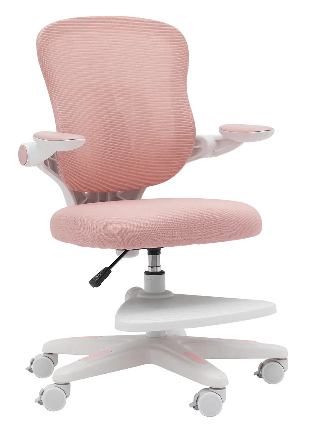 Kids Desk Chair, Ergonomic Study Chair with Adjustable Height, Swivel Mesh Desk Chair with Wheels, Home Office Chair for Children in Home Bedroom Pink