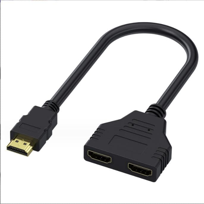 1X2 HDMI Splitter Cable Adapter for Seamless Video Distribution
