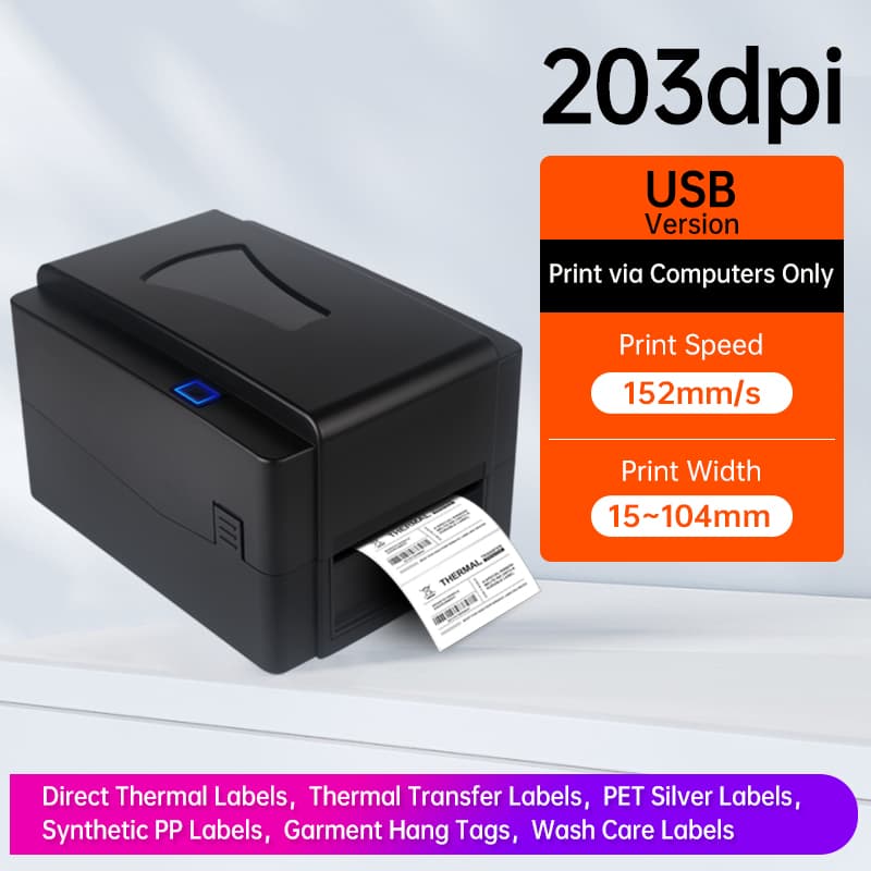 China Wholesale 203dpi 300 Dpi Desktop Wireless Thermal Transfer Desktop Label Printer