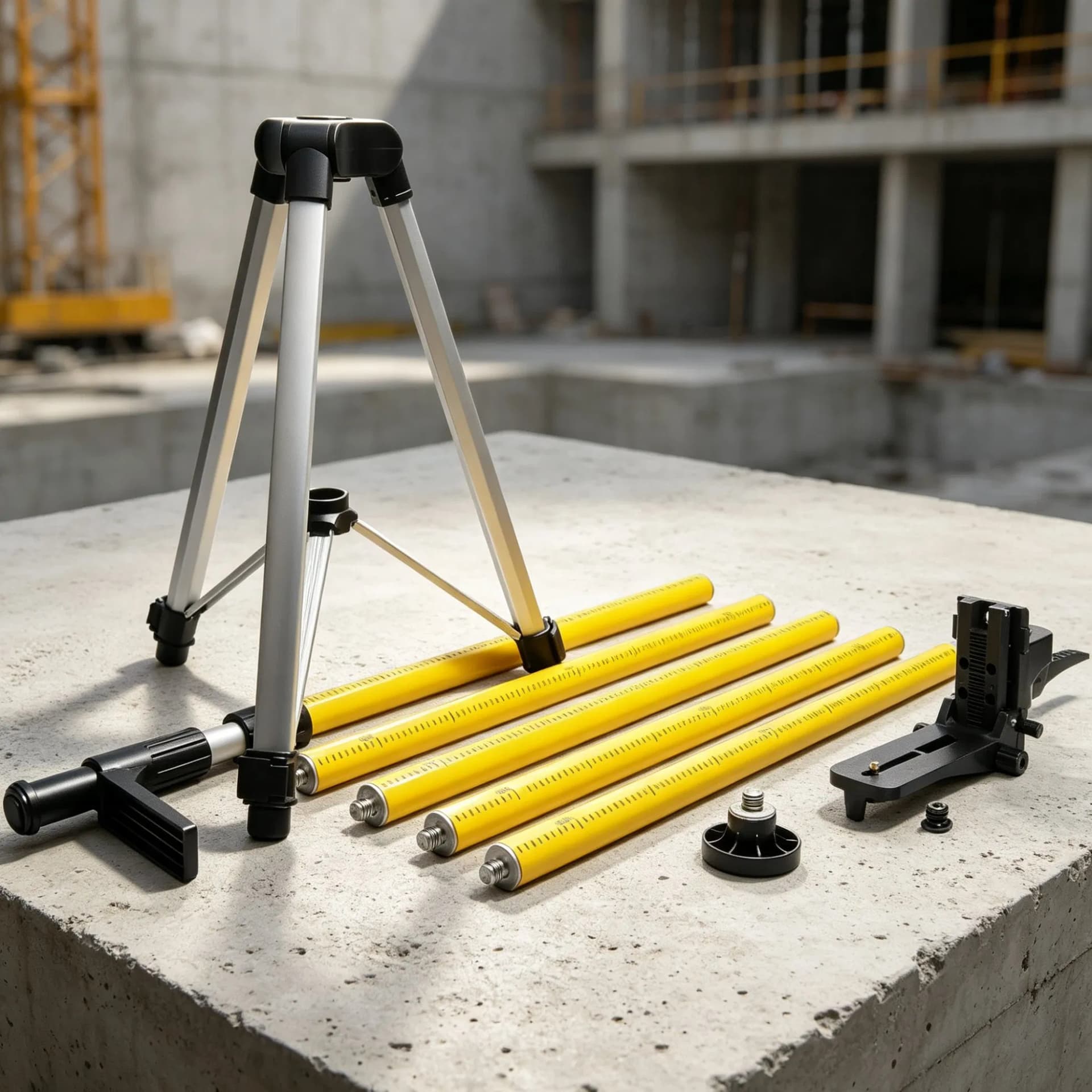 Heavy Duty Rust Resistant Sturdy Metal Laser Level Support Pole
