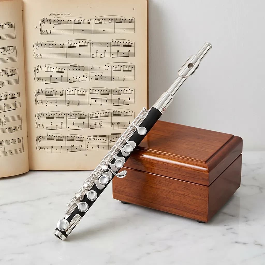Woodwind Bakelite Body Silver Plated C Piccolo with Open Holes