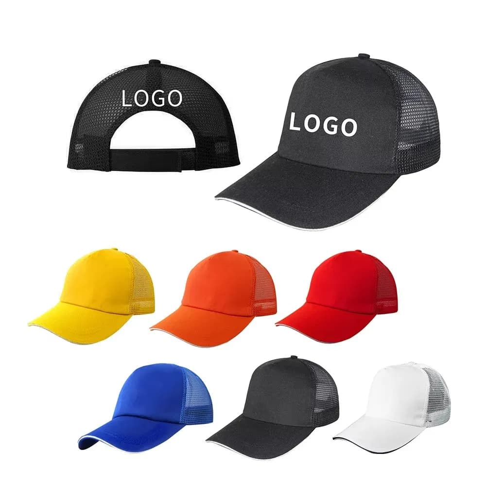 Custom Logo Mesh Sports Cap Embroidery Sublimation Print Custom Logo Advertising Trucker Hat