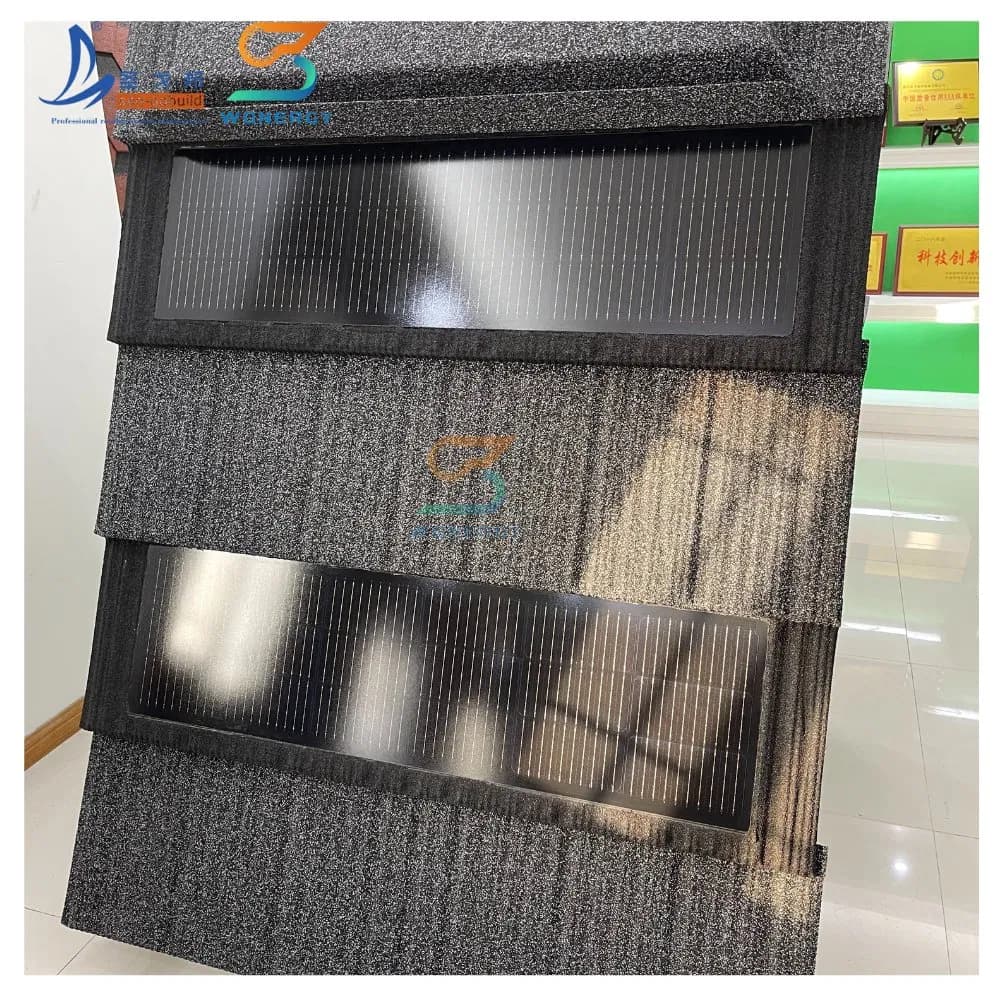 Spanish Roofing Fotovoltaiche Photovoltaic System Color Solar Roof Tiles