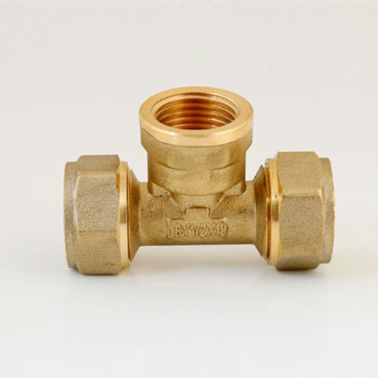 Wholesale Brass Pex Pipe Fittings Brass Tee Female with Oring