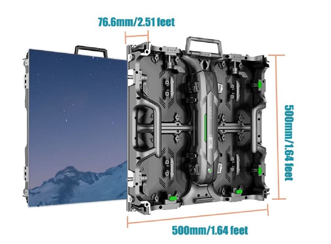 Outdoor LED Display P3.91 Hub Board Portable LED Rental Screen Panel 500*500mm