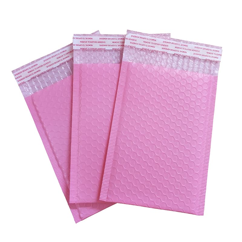 Warehouse Factory Price Waterproof Custom Design Pink Poly Bubble Mailer