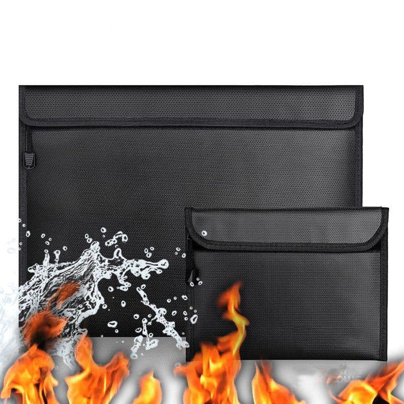 Fireproof Zipper Document Bag Fire Resistant Storage Pouch for Daily Use