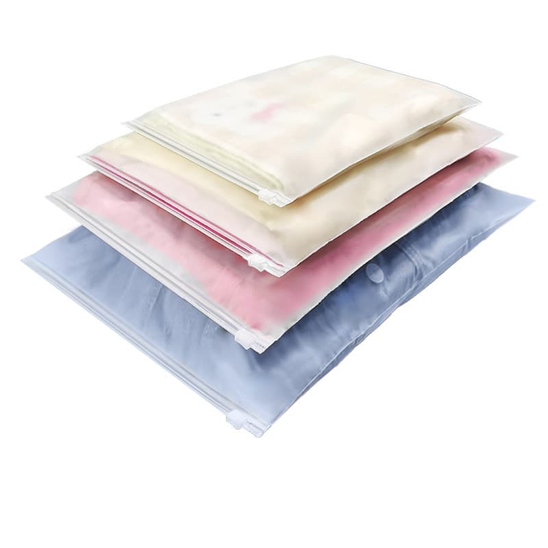 Clear Matte Frosted Zip Seal Plastic Bags for Clothing