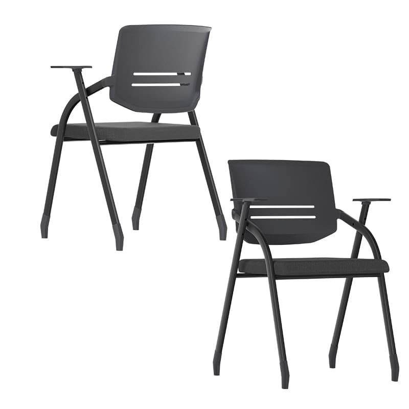 Lecture Training Chair with Writing Pad Wheel Plastic Conference Office Chair