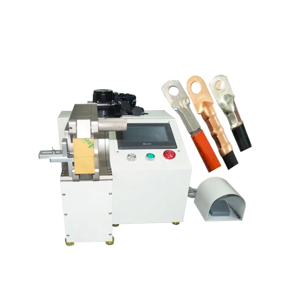Semi Automatic Wire Cable Servo Motor Hexagon Terminal Crimping Machine Crimp