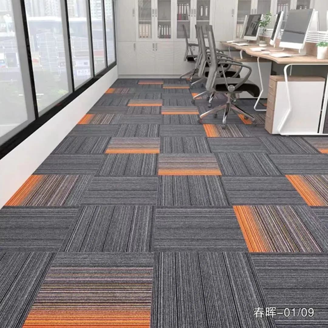 European Style PVC Floor Tiles Nylon Carpet Tile