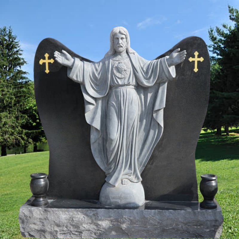 Wholesale Basalt Monument Black Granite Headstone for Graves