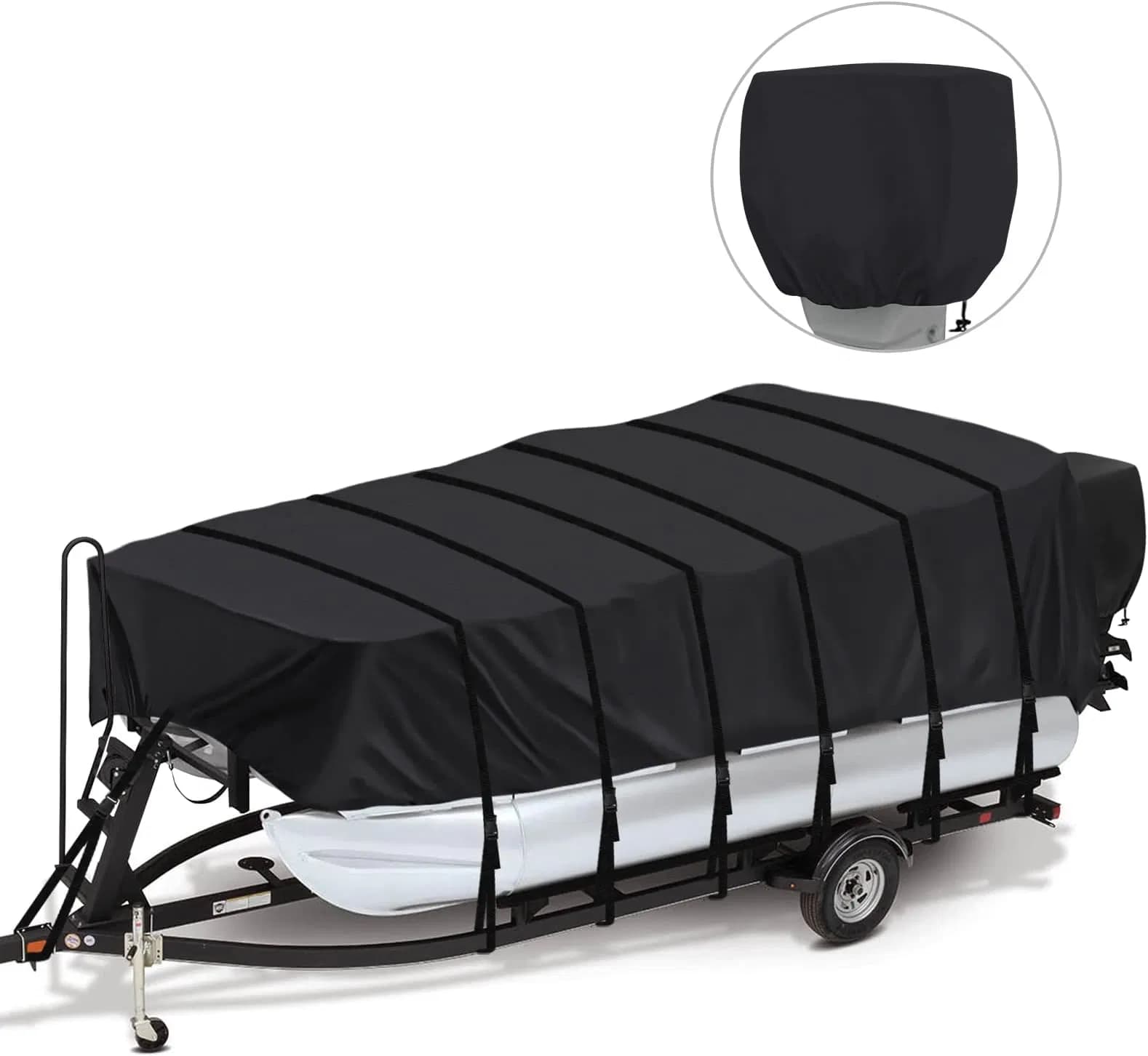 Trailerable Boat Cover Waterproof Heavy Duty Marine Grade Polyester Canvas