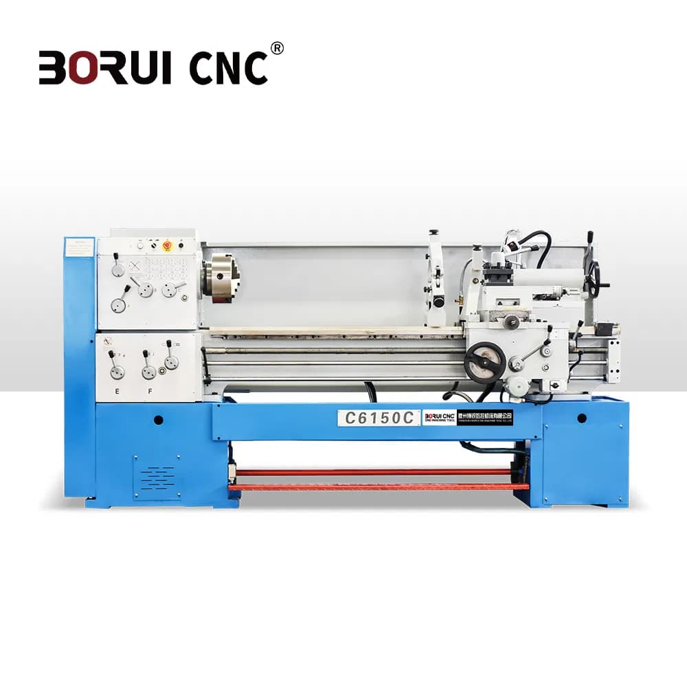 C6150c Horizontal Lathe with Large Spindle Bore and Powerful Motor, Designed for Pipe, Tube and Hollow Shaft Processing in Heavy Machinery